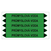 Značení potrubí, průmyslová voda,5 ks, 150 × 12 mm